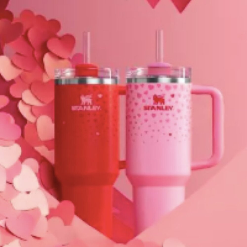 Stanley 40 oz Stainless Steel H2.0 Flowstate Quencher Tumbler Valentine's Day